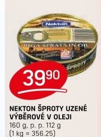 Šproty uzené v oleji výběrové Nekton
