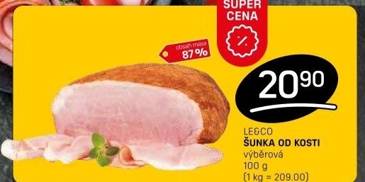 Šunka od kosti výběrová LE&amp