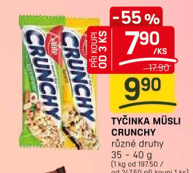 Müsli tyčinka Crunchy Sante