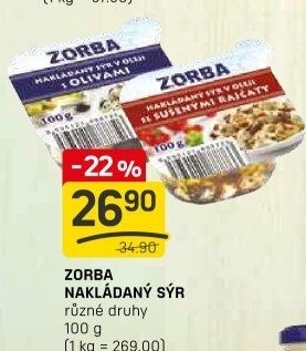 Nakládaný sýr v oleji Zorba