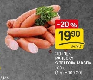 Párečky s telecím masem Steinex