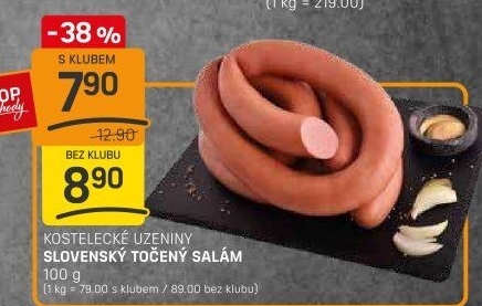 Salám slovenský točený Kostelecké uzeniny