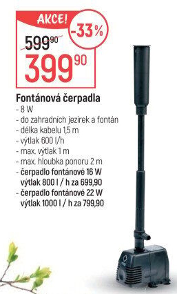 Čerpadlo fontánové