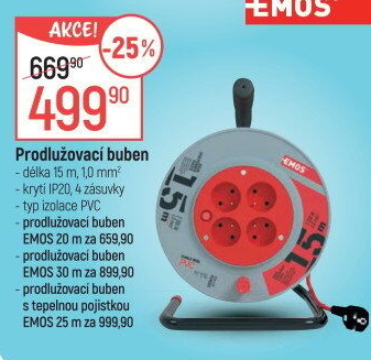 Prodlužovací kabel na bubnu Emos