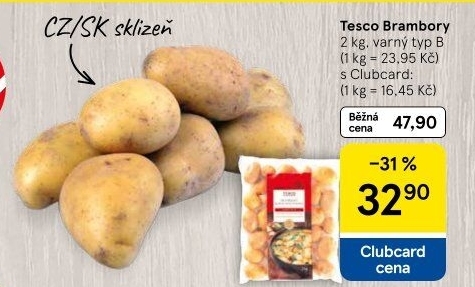 Brambory Tesco