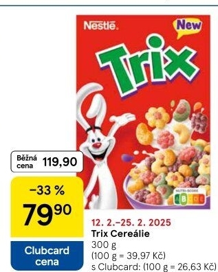 Cereálie Trix Nestlé