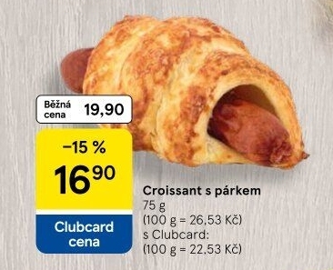 Croissant s párkem