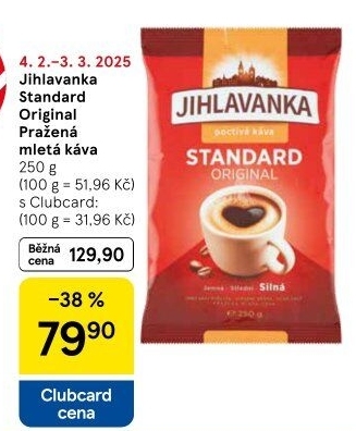 Mletá káva Standard Jihlavanka