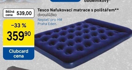 Nafukovací postel Tesco