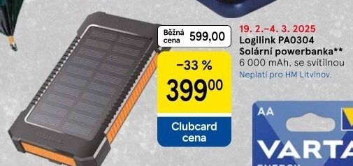 Powerbanka solární PA0304 Ligiling