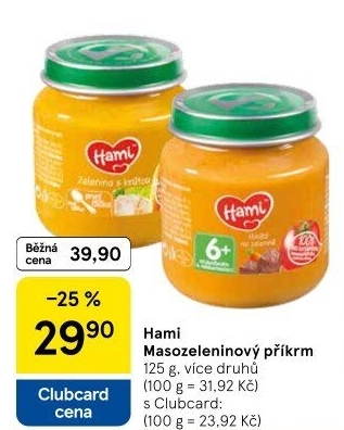Příkrm masozeleninový Hami
