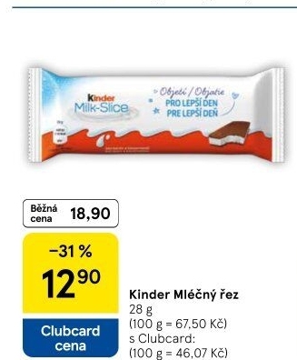 Řez mléčný Kinder