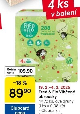Vlhčené ubrousky Fred&amp
