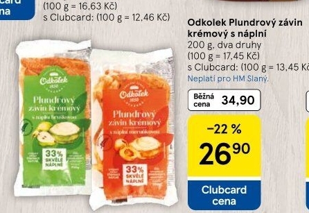 Závin plundrový s náplní Odkolek