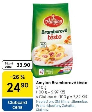 Bramborové těsto v prášku Amylon