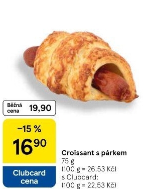 Croissant s párkem