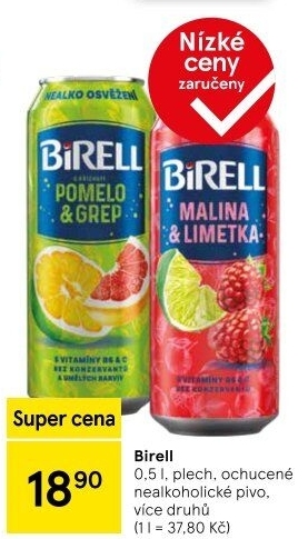 Nealkoholické pivo ochucené Birell