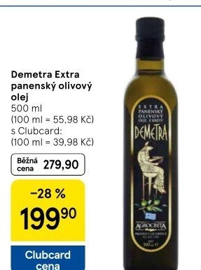 Olivový olej extra panenský Demetra Agrocreta