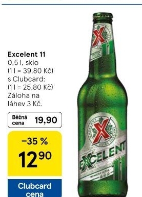 Pivo světlý ležák 11° Excelent