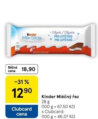 Řez mléčný Kinder