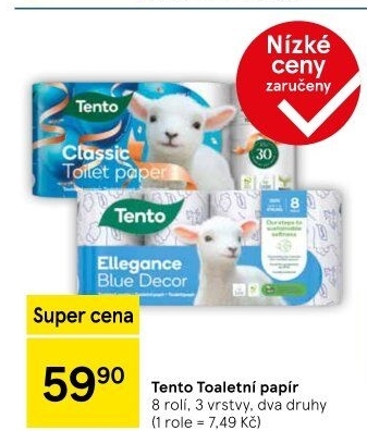 Toaletní papír 3vrstvý Tento