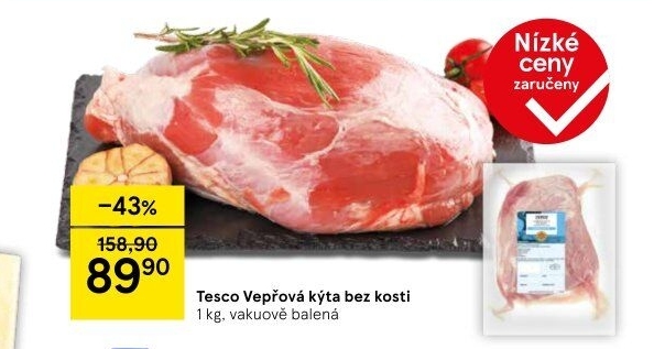 Vepřová kýta bez kosti Tesco