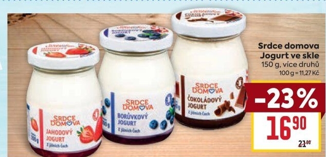 Jogurt ve skle Srdce Domova
