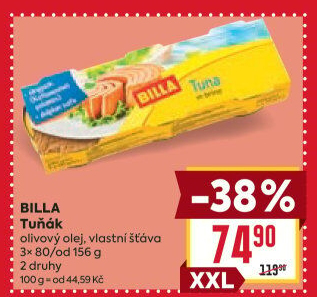 Tuňák v oleji Billa