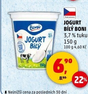 Bílý jogurt Boni