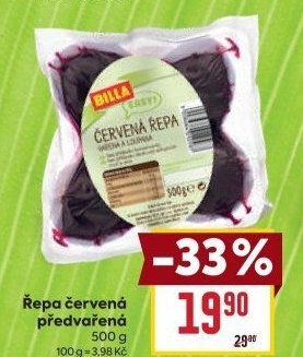 Červená řepa předvařená Billa