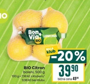 Citrony Bio Billa Bonvia