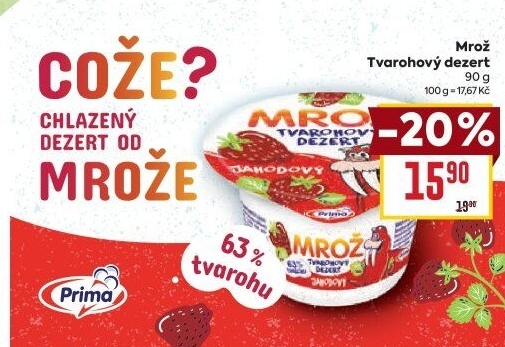 Dezert Tvarohový ochucený Mrož