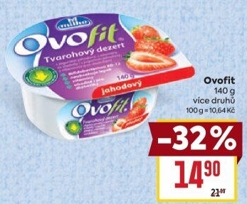 Dezert tvarohový Ovofit Milko