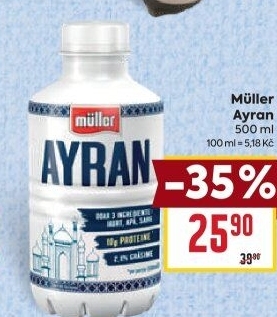 Jogurtový nápoj Ayran Müller