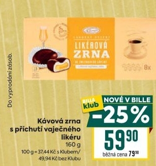 Likérová zrna Klasa Pekárny a cukrárny Klatovy