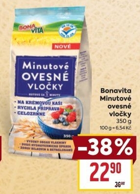 Ovesné vločky minutové Bonavita