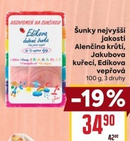 Šunka krůtí nejvyšší jakosti Alenčina Příbramská uzenina