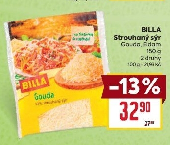 Sýr strouhaný Gouda Billa
