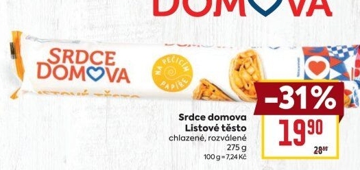 Těsto listové rozválené Srdce Domova