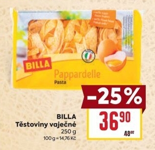 Těstoviny vaječné Billa