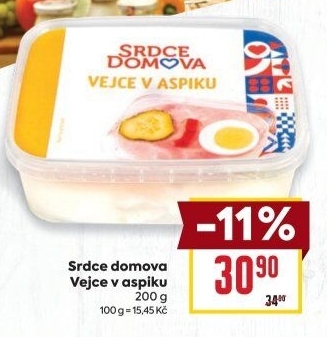 Vejce v aspiku Srdce Domova