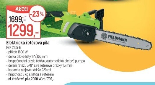 Elektrická řetězová pila Fieldmann FZP 2105-E