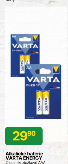 Baterie alkalické Energy Varta
