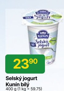 Bílý jogurt selský Mlékárna Kunín