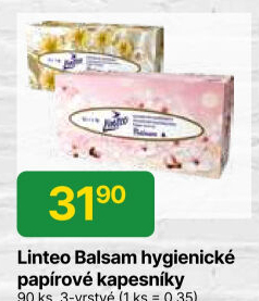 Papírové kapesníčky 3vrstvé Linteo - box