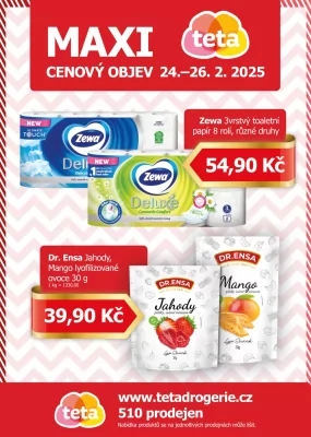 akční leták Teta drogerie 24.2.2025-26.2.2025