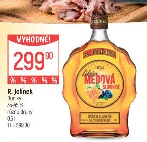Likér Medová slivovice Rudolf Jelínek