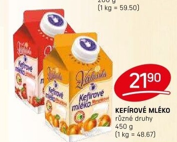 Kefírové mléko ochucené Mlékárna Valašské Meziříčí
