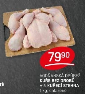 Kuře + 4 kuřecí stehna Vodňanské kuře