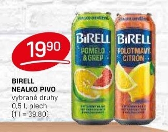Nealkoholické pivo ochucené Birell